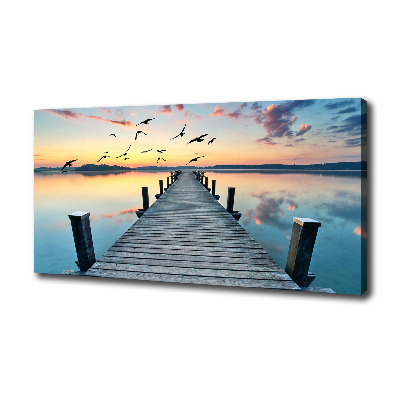 Foto canvas Houten steiger