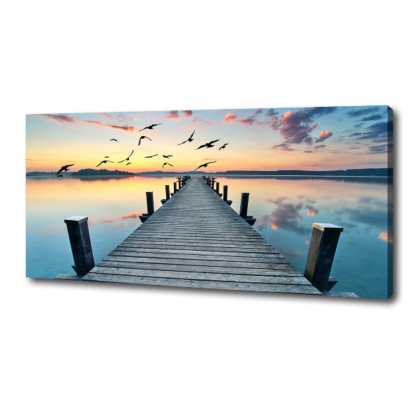 Foto canvas Houten steiger