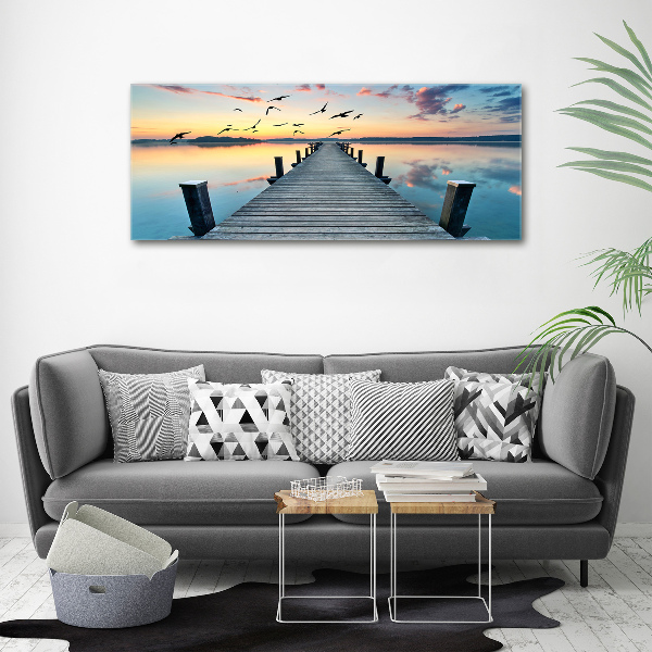 Foto canvas Houten steiger