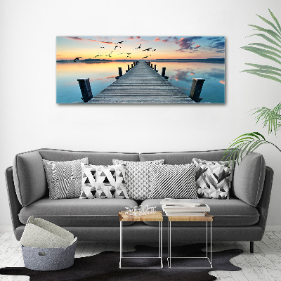 Foto canvas Houten steiger