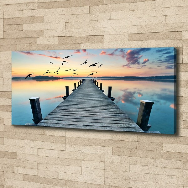 Foto canvas Houten steiger