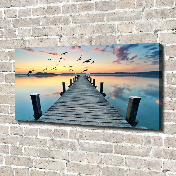 Foto canvas Houten steiger