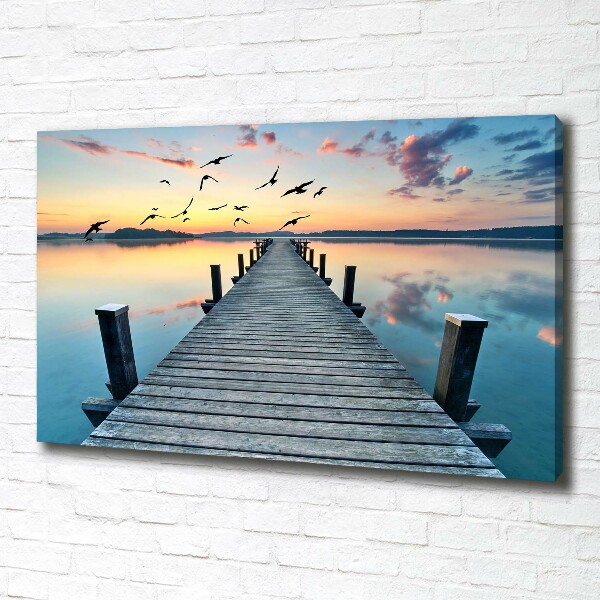 Foto canvas Houten steiger