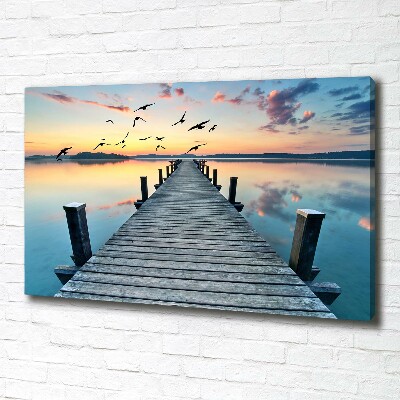 Foto canvas Houten steiger