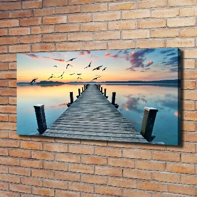 Foto canvas Houten steiger