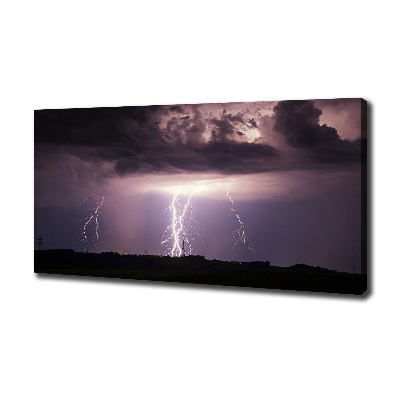 Foto op canvas Onweer