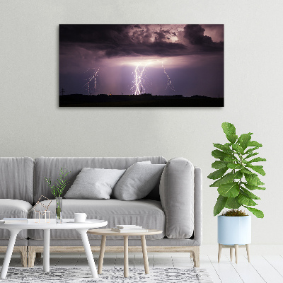 Foto op canvas Onweer