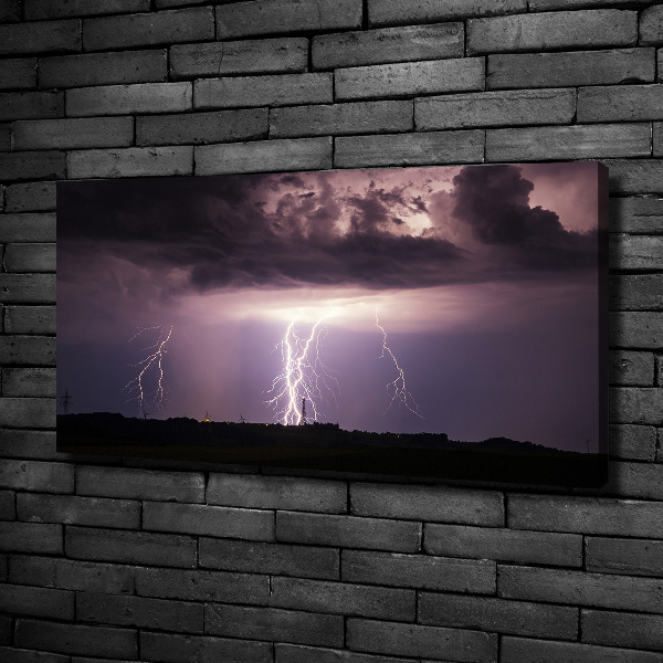 Foto op canvas Onweer