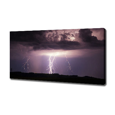 Foto op canvas Onweer
