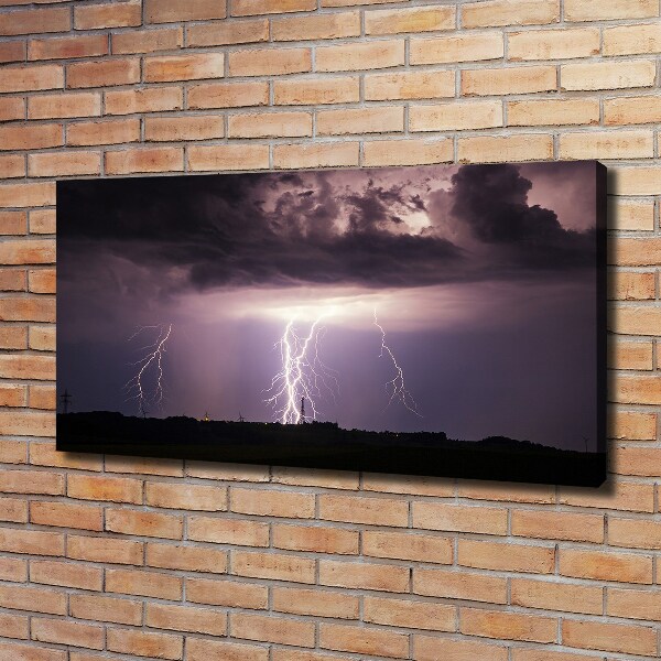 Foto op canvas Onweer