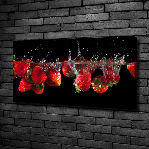 Foto op canvas Aardbeien onder water