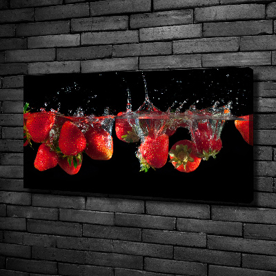 Foto op canvas Aardbeien onder water