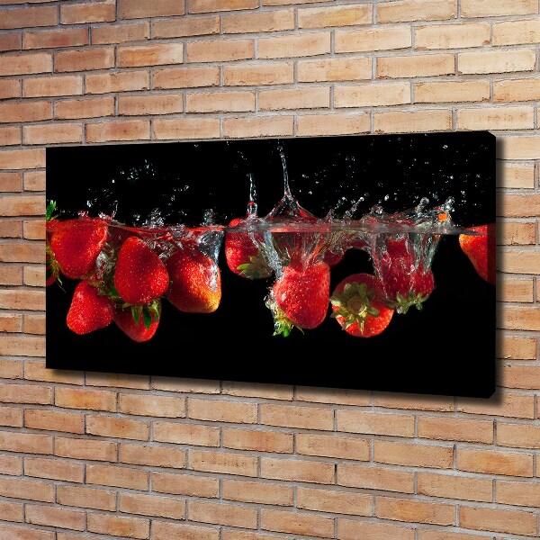 Foto op canvas Aardbeien onder water