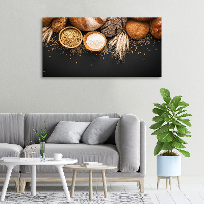 Canvas schilderij Brood en tarwe