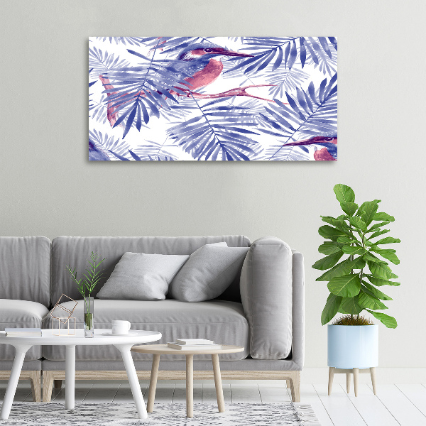 Canvas foto Planten en vogels