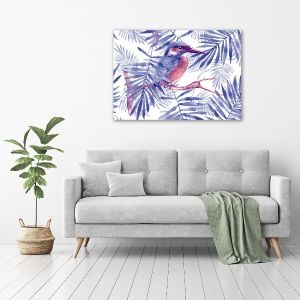 Canvas foto Planten en vogels