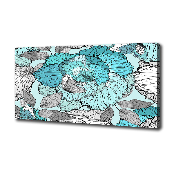 Foto canvas Bloemenpatroon