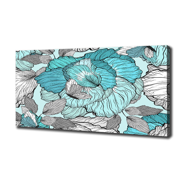 Foto canvas Bloemenpatroon