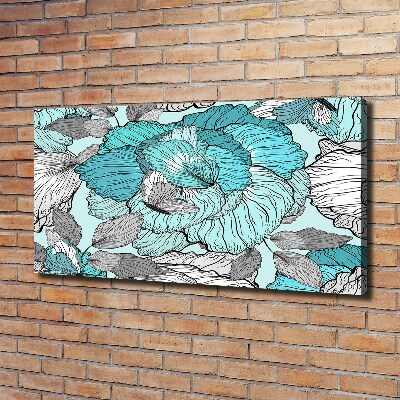 Foto canvas Bloemenpatroon