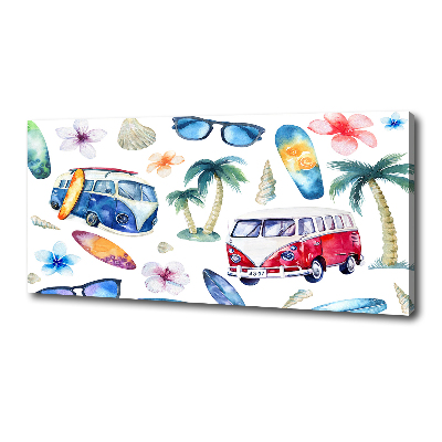 Foto obraz na płótnie Symbole surfingu