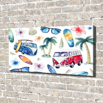 Foto obraz na płótnie Symbole surfingu