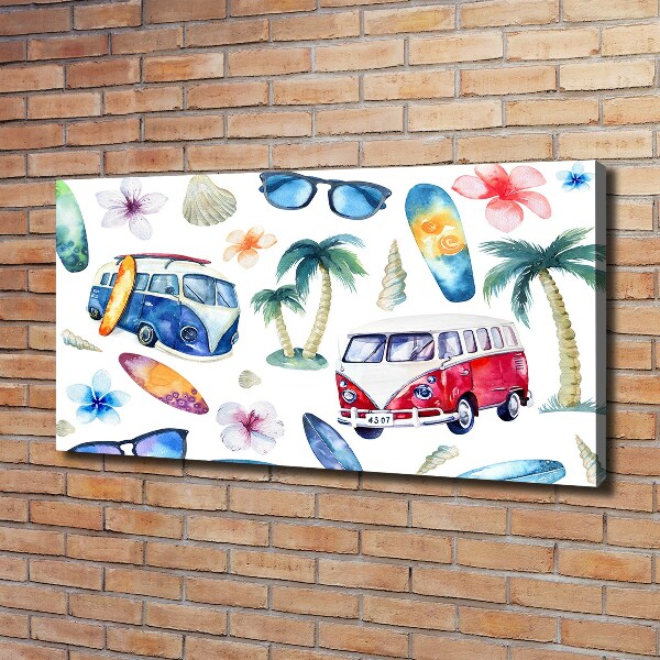 Foto obraz na płótnie Symbole surfingu