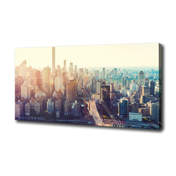 Canvas foto New York vanuit vogelperspectief