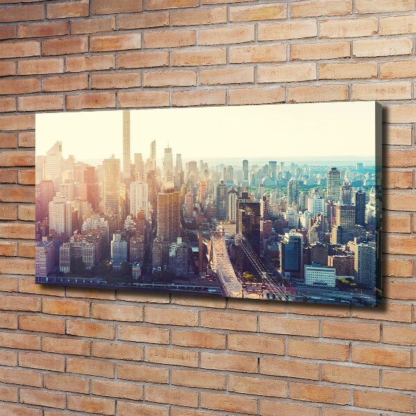 Canvas foto New York vanuit vogelperspectief