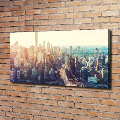 Canvas foto New York vanuit vogelperspectief