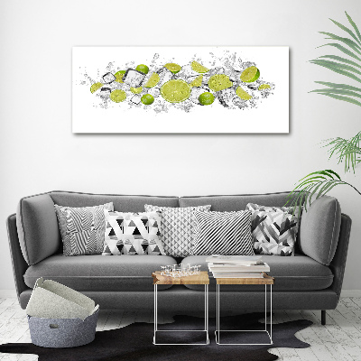 Foto op canvas Limoenijsblokjes