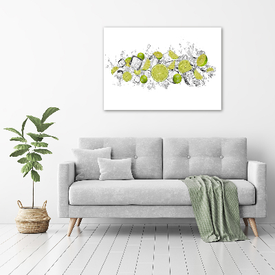 Foto op canvas Limoenijsblokjes