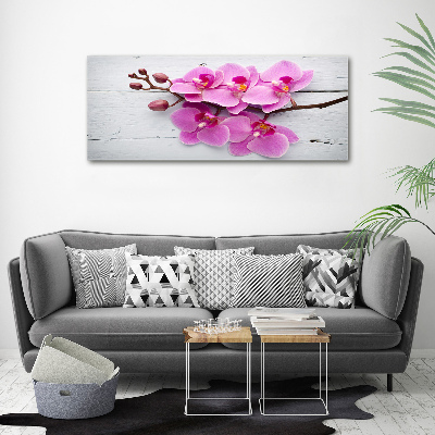 Foto canvas Orchidee op hout