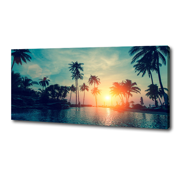 Canvas foto Palm Sunset