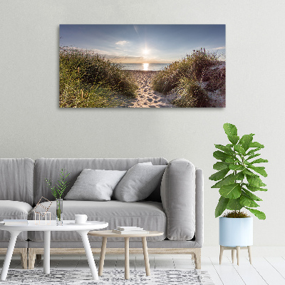 Foto canvas duinen aan zee
