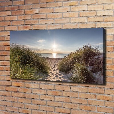 Foto canvas duinen aan zee