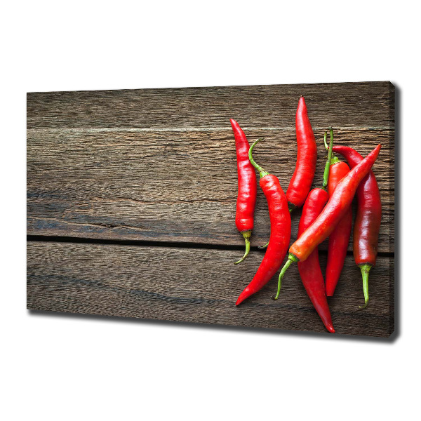 Canvas schilderij Chilipepers