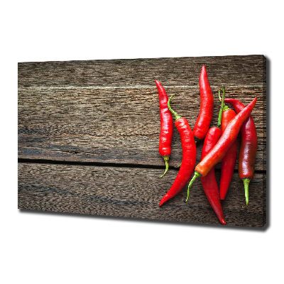 Canvas schilderij Chilipepers