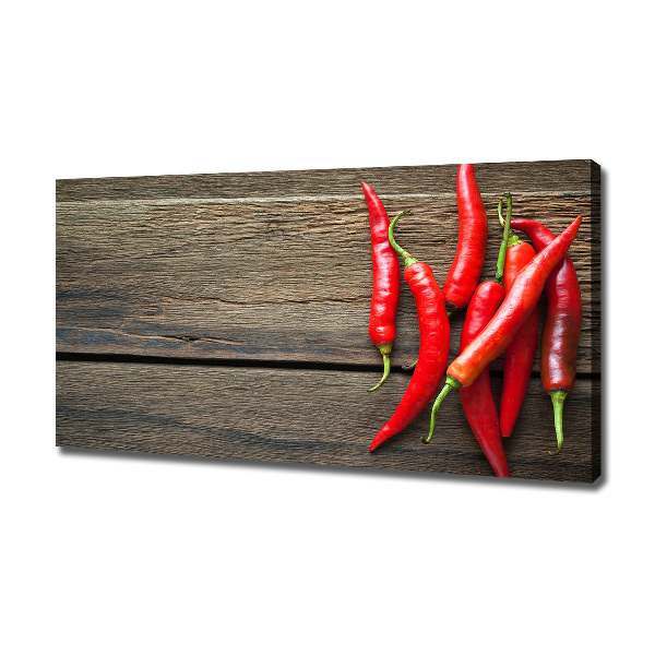 Canvas schilderij Chilipepers