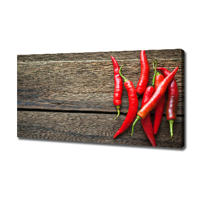 Canvas schilderij Chilipepers