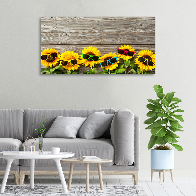 Schilderij op canvas Zonnebloemen