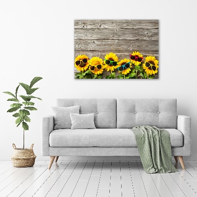 Schilderij op canvas Zonnebloemen