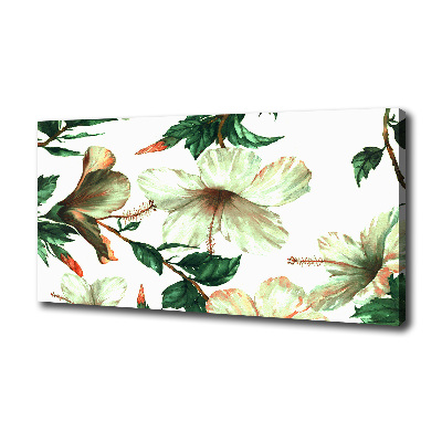 Canvas foto Hibiscusbloemen