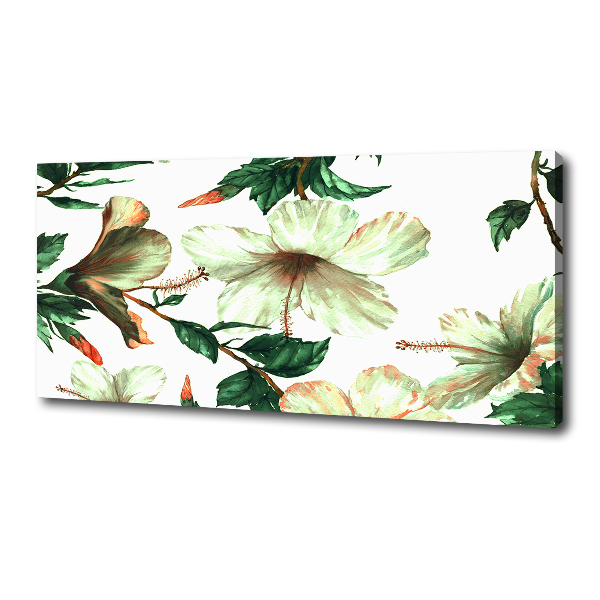 Canvas foto Hibiscusbloemen