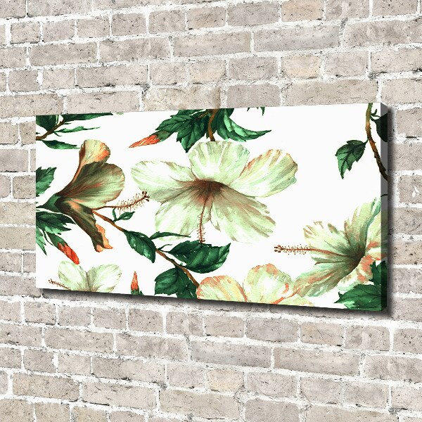 Canvas foto Hibiscusbloemen