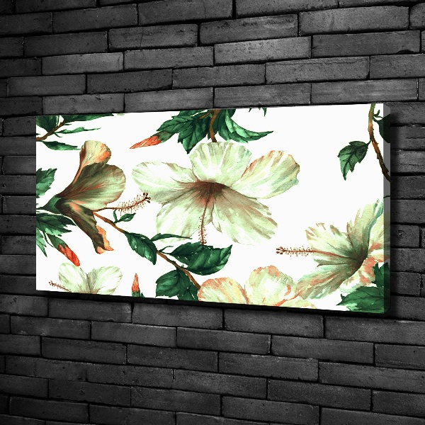 Canvas foto Hibiscusbloemen