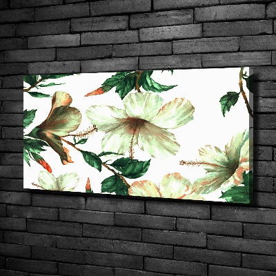 Canvas foto Hibiscusbloemen