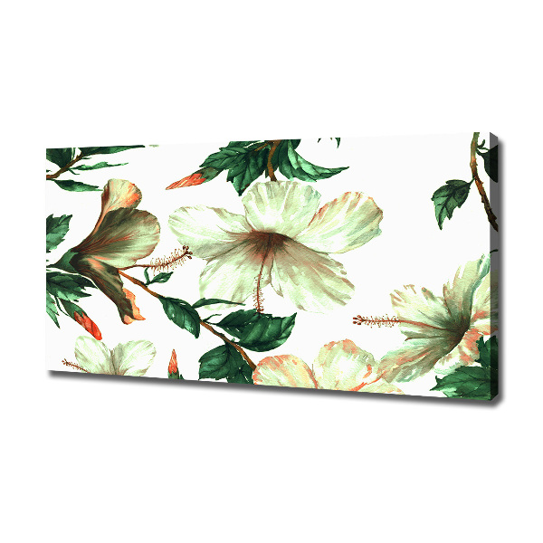 Canvas foto Hibiscusbloemen