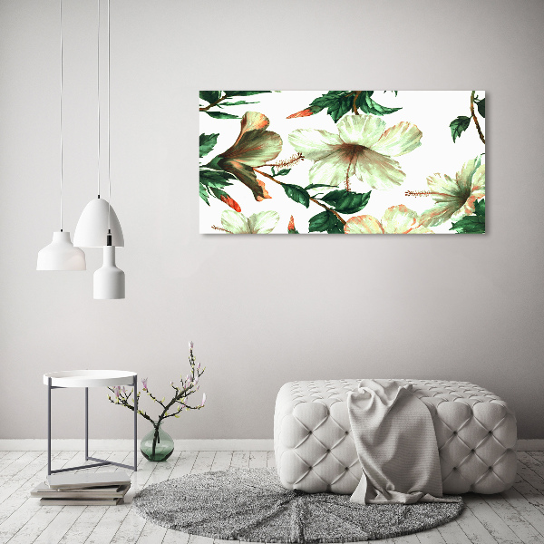 Canvas foto Hibiscusbloemen