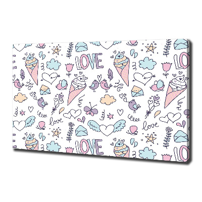 Canvas schilderij Romantisch patroon