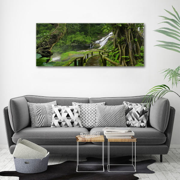 Foto canvas Waterval in de jungle